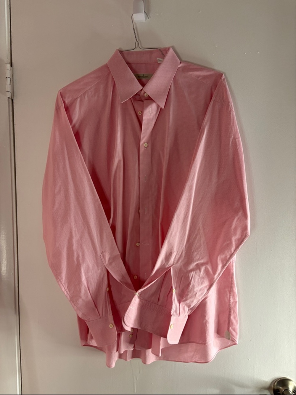Ermenegildo Zegna Pink Men's Dress Shirt - Point Collar